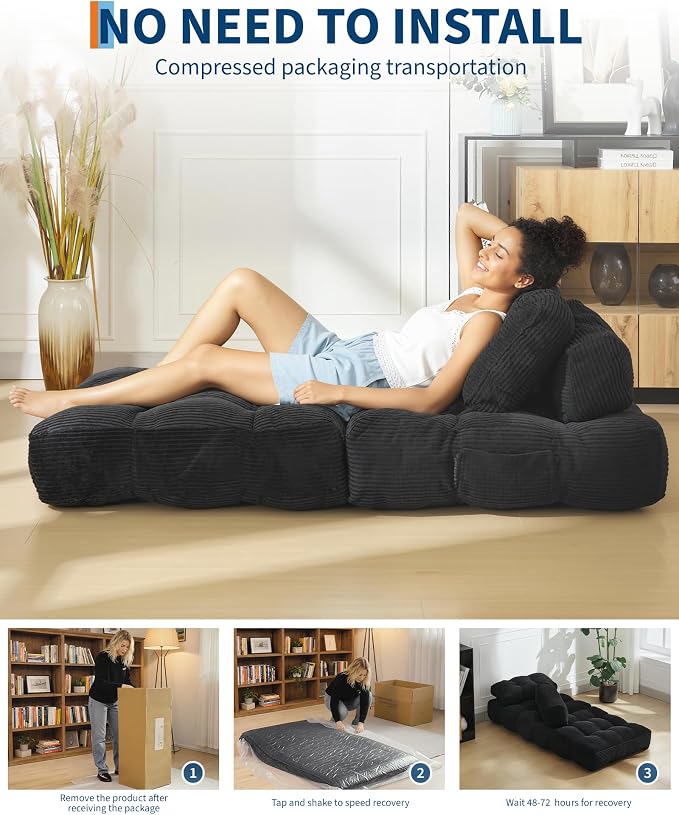 Folding Sofa Bed, 1 Person Sleeper Sofa - Image 8