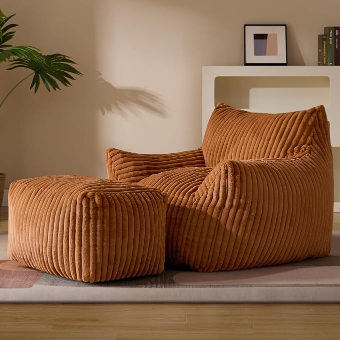 Gericco Oversized Bean Bag Chaise Lounge Chair Indoor by Gericco