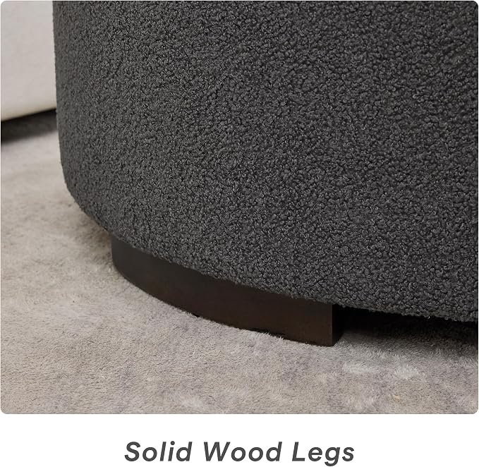 29.5 Inch Round Storage Ottoman Coffee Table, Modern Circle Coffee Table - Image 7