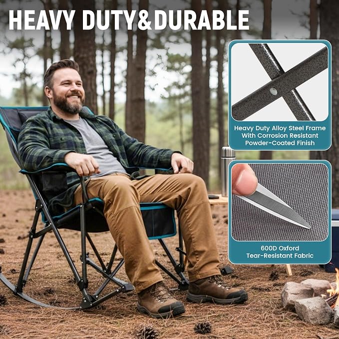 FUNDANGO Oversized Rocking Camping Chair - Image 6
