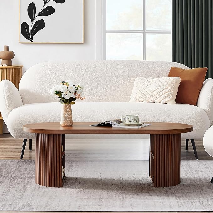 Oval Fluted Coffee Table - Image 6
