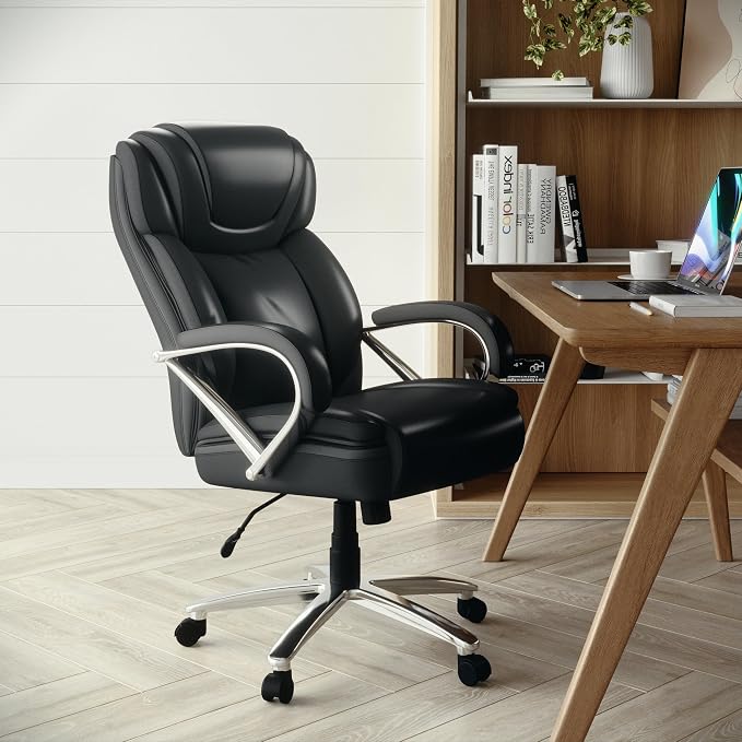 Flash Furniture HERCULES Series Big & Tall 500 lb. Rated Black LeatherSoft - Image 2