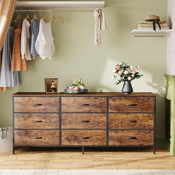Huuger 9 Drawer Dresser, 55 Inch TV Stand - Image 5