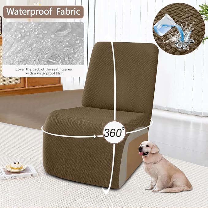 ALIECOM 100% Waterproof Recliner Sectional Couch Covers L Shape Stretch Corner - Image 4