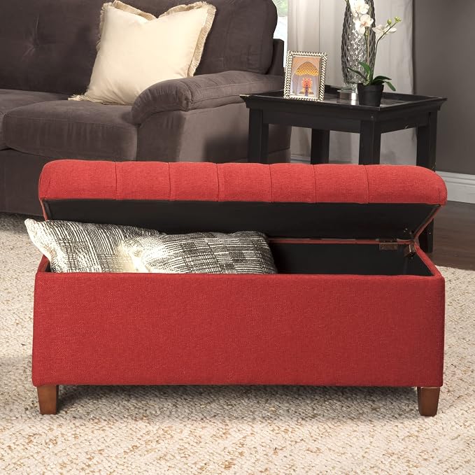 Homepop Home Decor | Tufted Ainsley Button Storage Ottoman Bench - Image 2