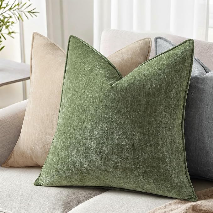 decorUhome Summer Couch Euro Sham Throw Pillow Covers 24x24 Set of 2, - Image 3