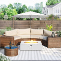 ECOTOUGE 8-Piece Half-Moon Curved Patio Furniture Set by ECOTOUGE