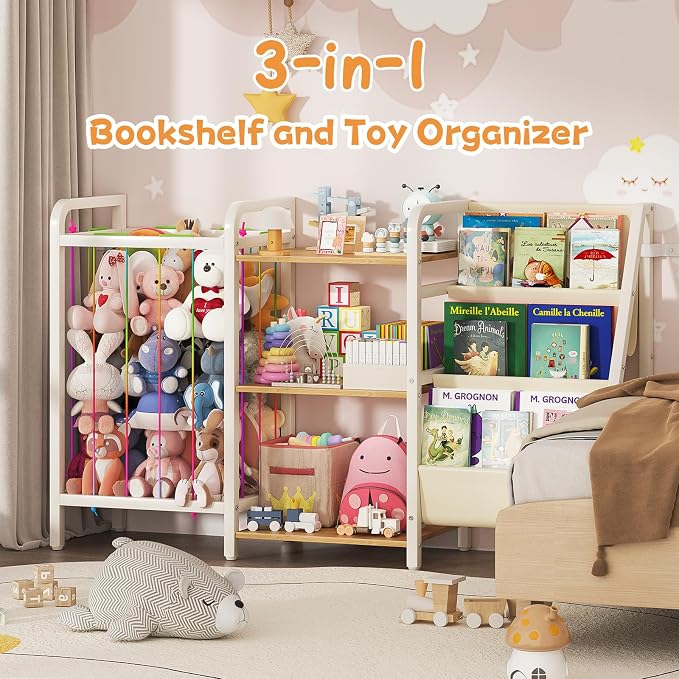 B1 Kids Bookshelf and Toy Storage, 3-Tier Book Shelf - Image 5