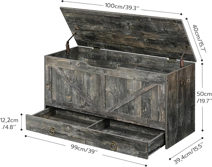 HOOBRO Storage Chest, 39.3" Toy Chest - Image 3