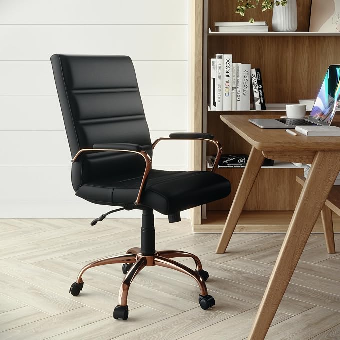 Flash Furniture Whitney Mid-Back Swivel LeatherSoft Desk Chair - Image 2