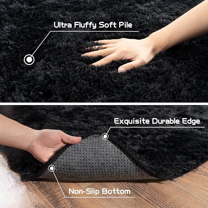 Pionblank 8x10 Rug for Living Room, Fuzzy Plush Large Area Rug, Fluffy Modern - Image 5