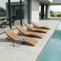 Folding HDPE Pool Lounge Chairs Set of 4, Pre-Assembled Outdoor Chaise Lounge by YourPerfectOutdoorEscape