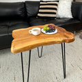 Natural Edge End Table, Live Edge Side Table by Unknown