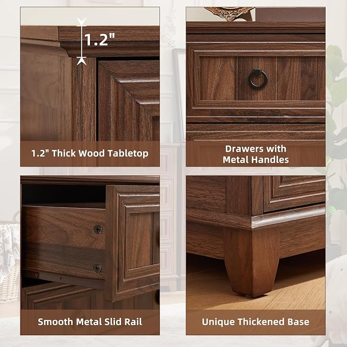 Joaxswe Farmhouse 4 Drawer Dresser - Image 6