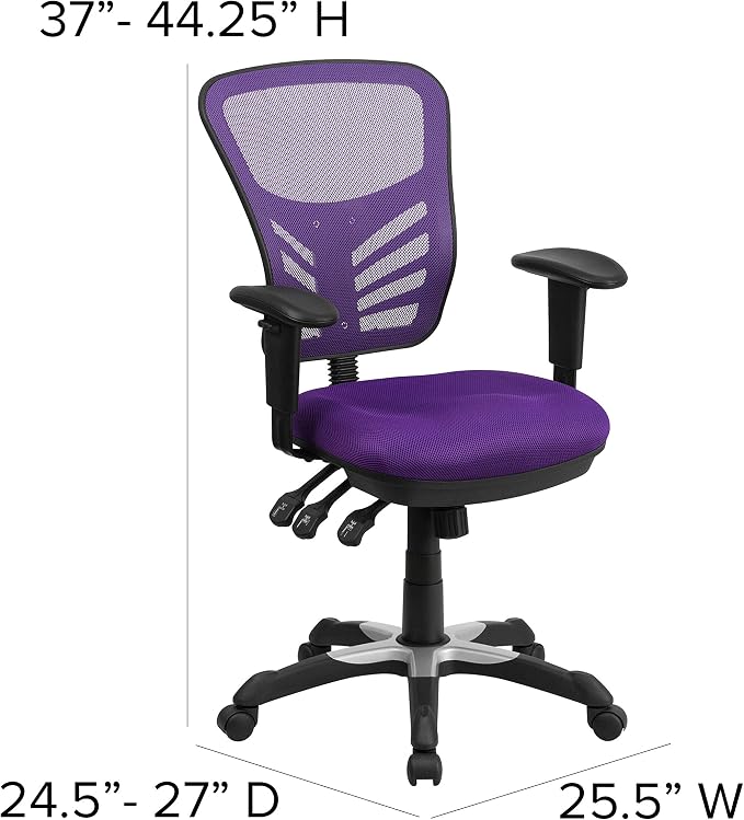 Flash Furniture Nicholas Mid-Back Swivel Office and Gaming Chair, Ergonomic - Image 3