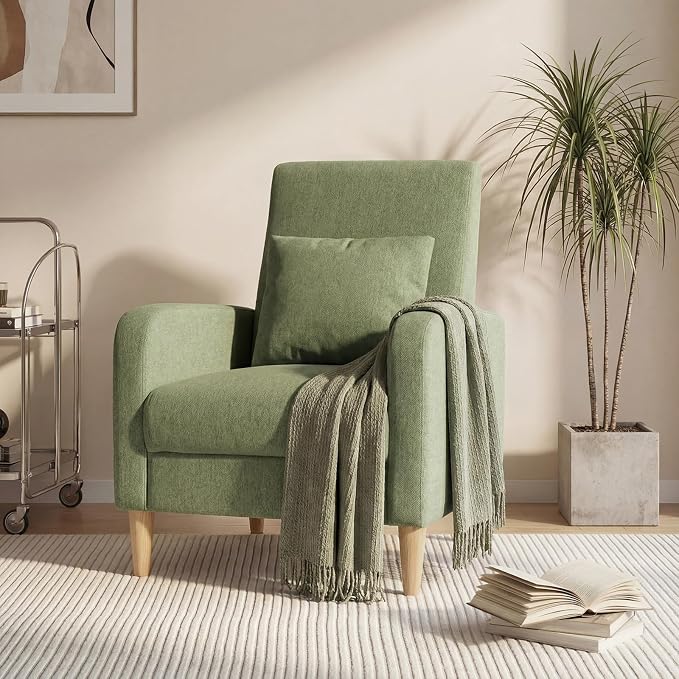 COLAMY Mid-Century Modern Upholstered Accent Chair - Image 9