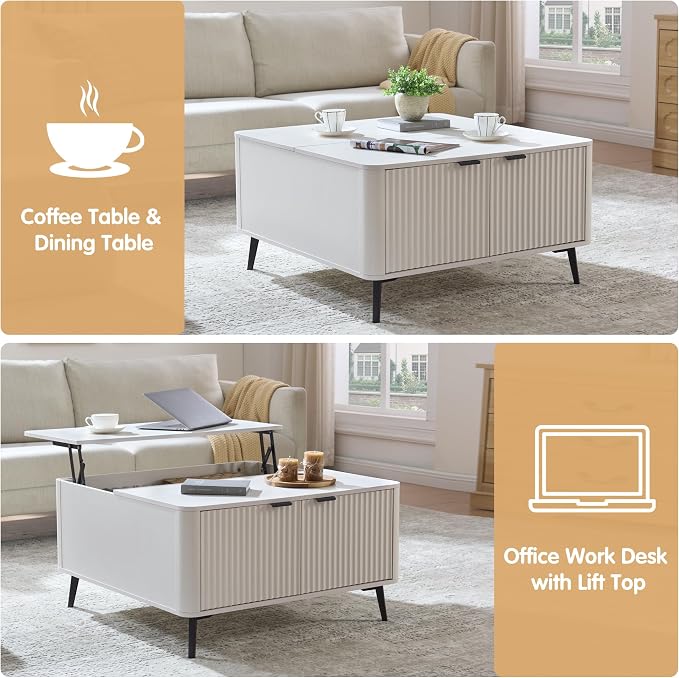 Fatmok Fluted Living Room Furniture Set – 58" TV Stand Entertainment Center - Image 8