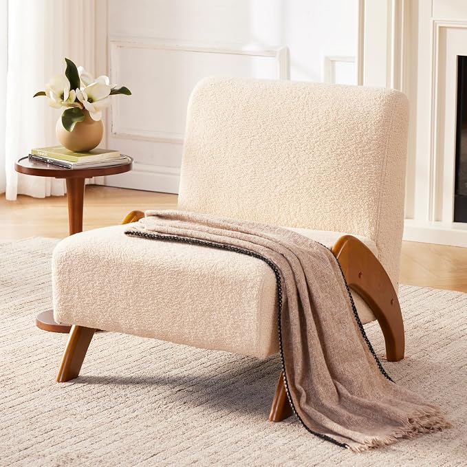 Oversized Accent Chair, upholstered armless mid Century Modern Living Room Chair - Image 5