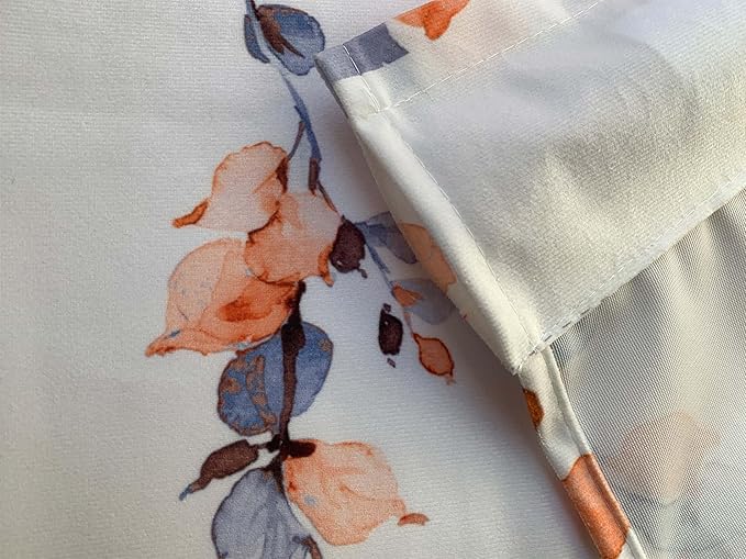 2 Pack Watercolor Orange Leaves Window Valance - Image 4