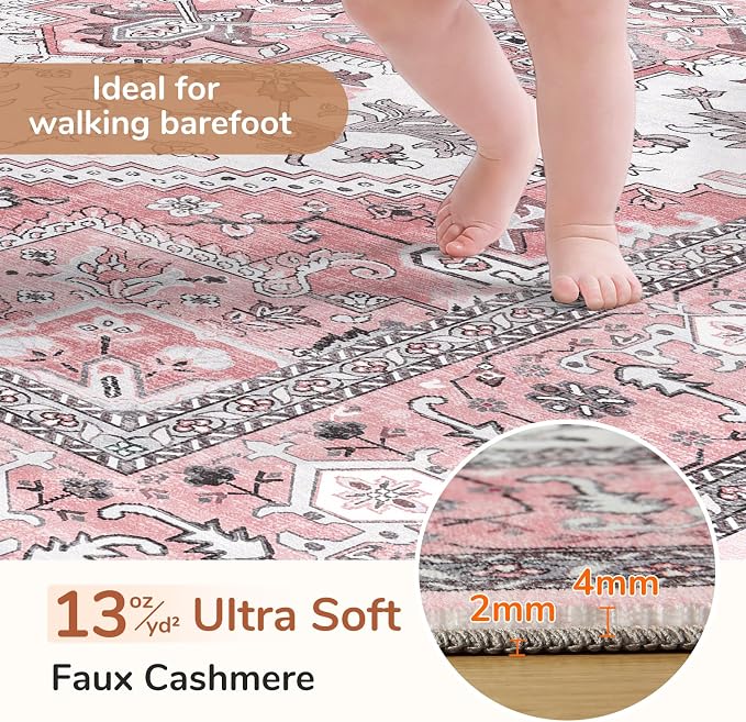 OPPODREAM Soft Area Rugs 3x5, Washable Rugs - Image 2