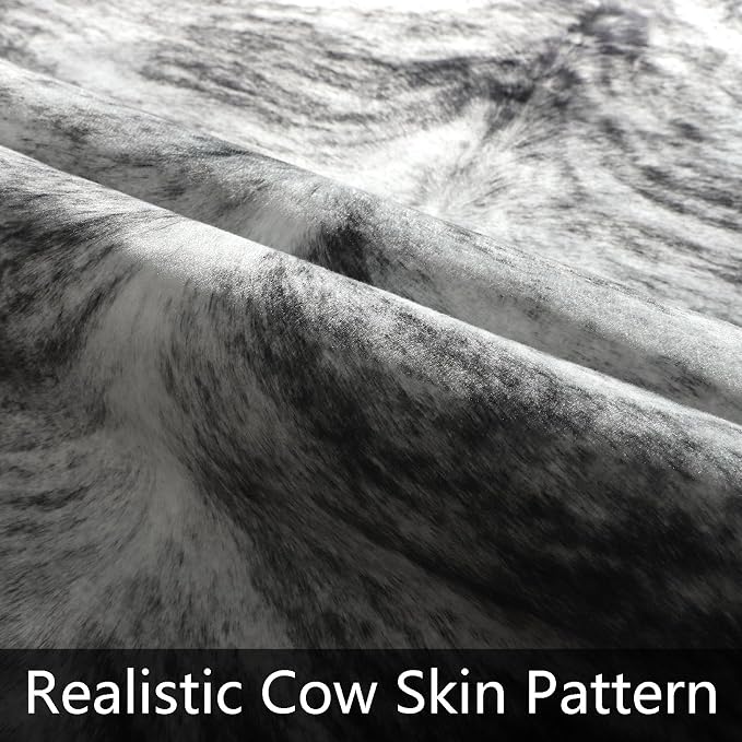 AROGAN Western Decor Faux Fur Cowhide Rug, 6 x 7 Feet Premium Animal Skin Cow - Image 6