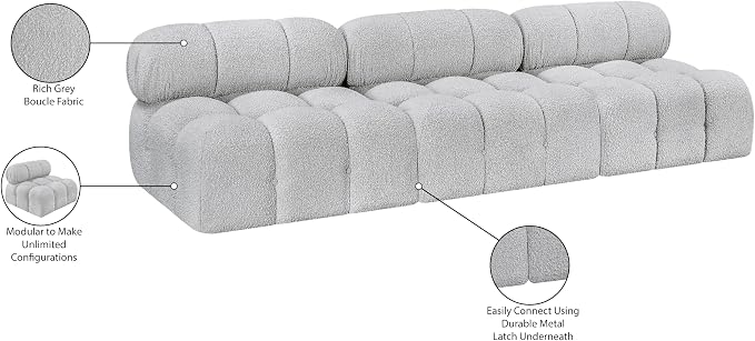 Meridian Furniture 611Grey-S102B Ames Collection Modern | Contemporary Modular - Image 9