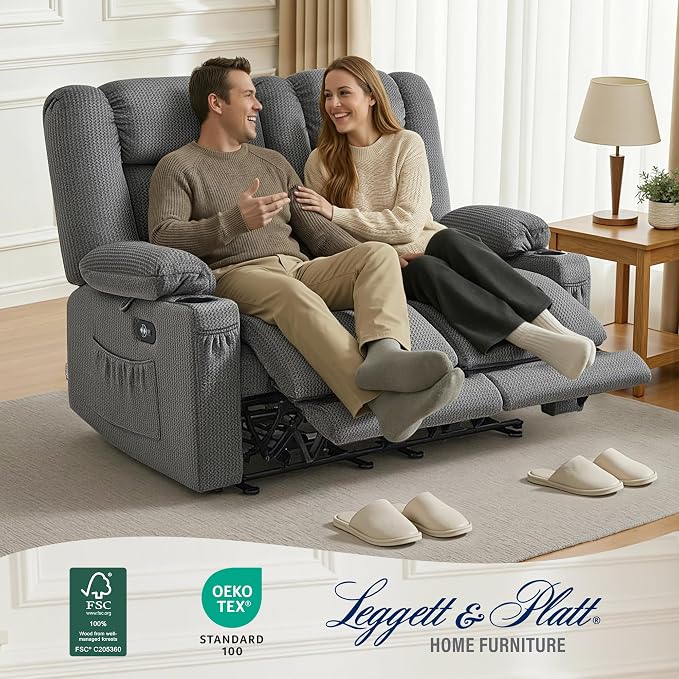 MCombo 55.9" Zero Gravity Power Loveseat Recliner - Image 3