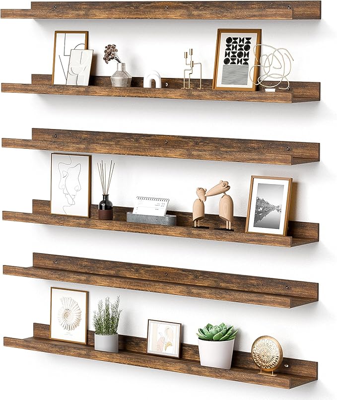 upsimples Floating Shelves for Wall, 35.5 Inch Shelves for Decor Storage Set of by upsimples