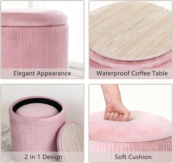 CAROLMADE Set of 2 Round Ottoman - Image 6