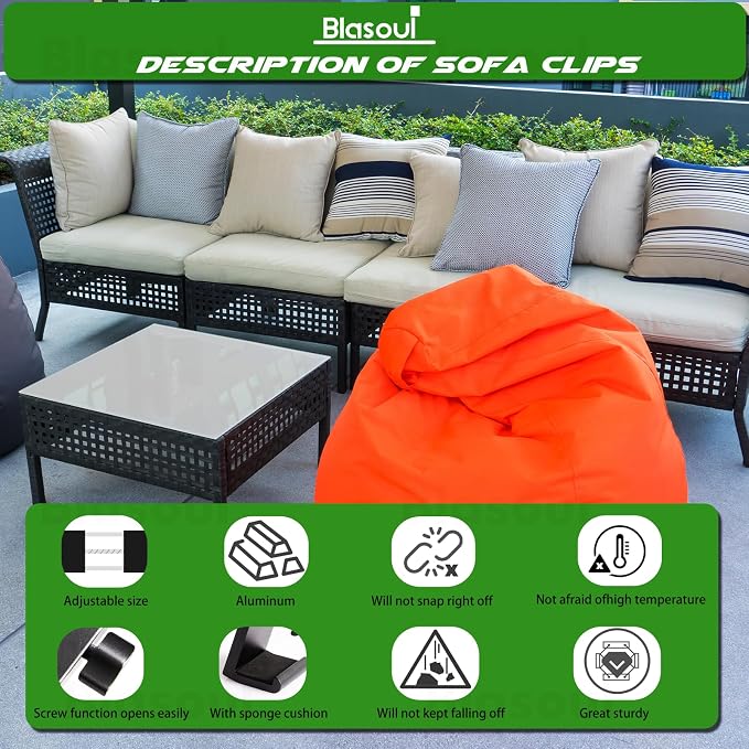 Blasoul Universal Heavy-Duty Outdoor Furniture Clips - Image 9