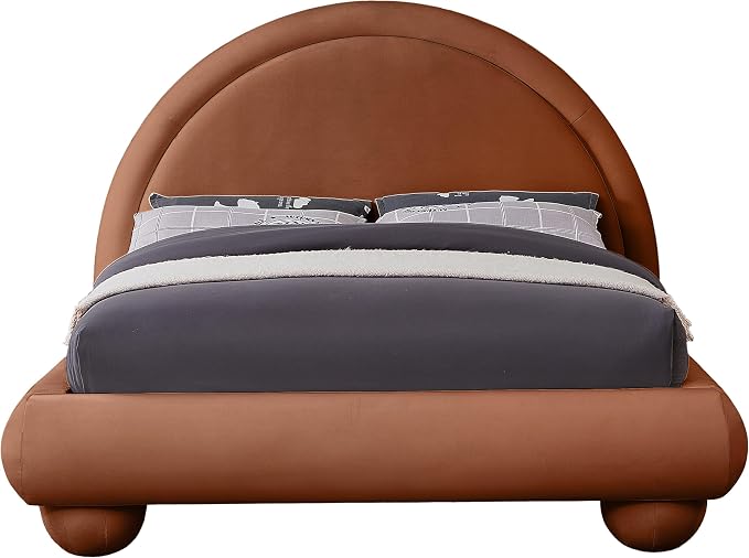 Meridian Furniture MadridCognac-F Madrid Collection Art Deco Full Bed - Image 4