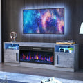 PRETZI Fireplace TV Stand with 36" Fireplace Up to 80" TVs, Remote Control by PRETZI