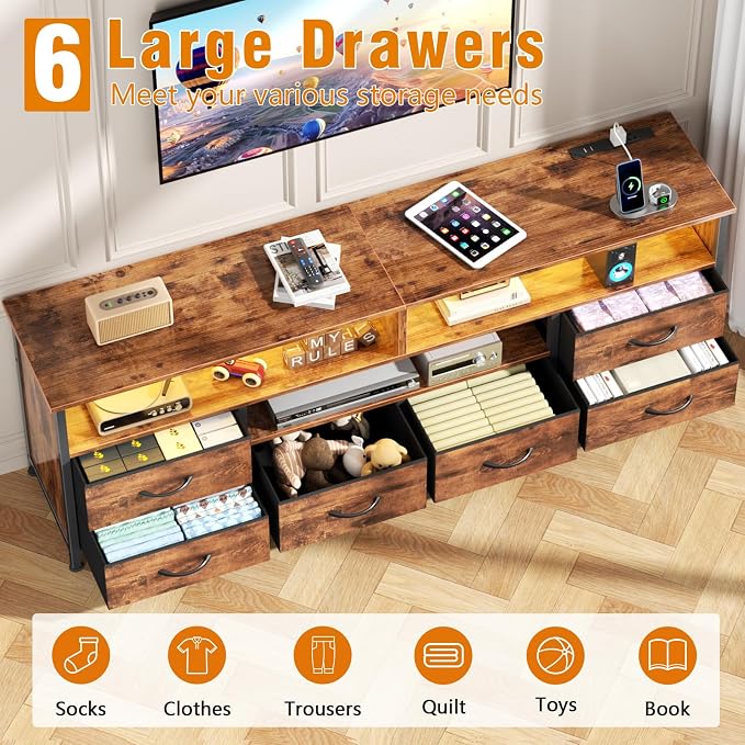 Furologee 55 Inch LED TV Stand for Bedroom - Image 5