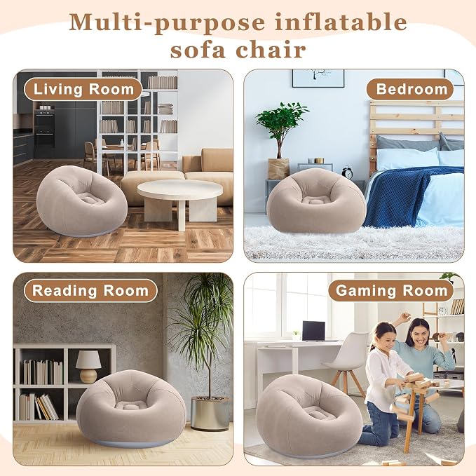 Realspring 6 9 12 Pcs Inflatable Bean Bag Chairs - Image 5