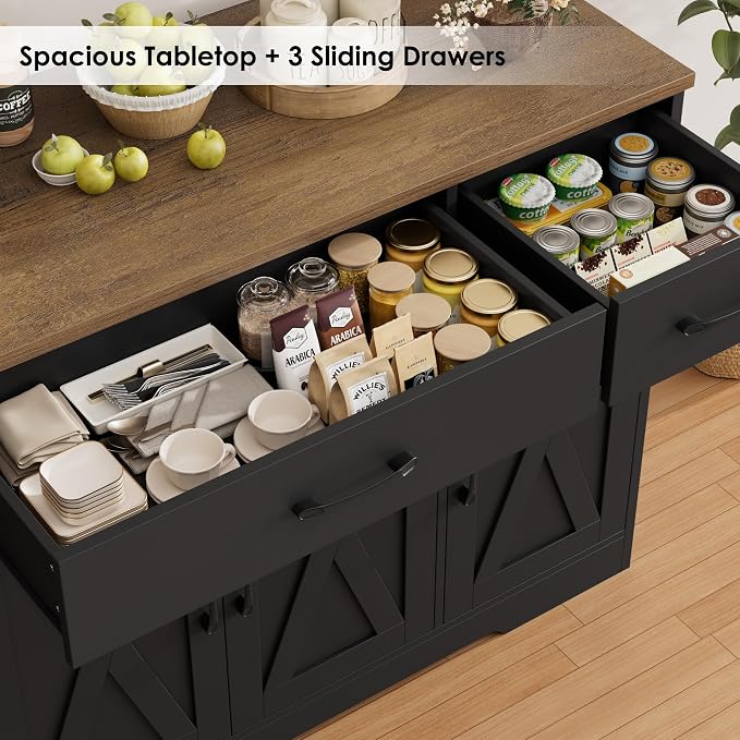 HOSTACK Buffet Sideboard Cabinet - Image 6