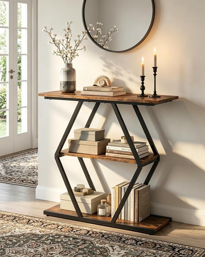 CHOEZON 3-Tier Console Table, Entryway Table, Sofa Table - Image 4