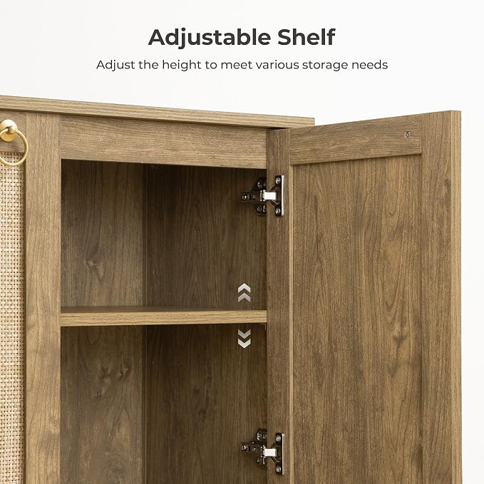 SICOTAS Rattan Sideboard Buffet Cabinet - Image 5