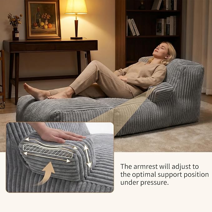 6FT Large Bean Bag Chair Lounger - Image 8