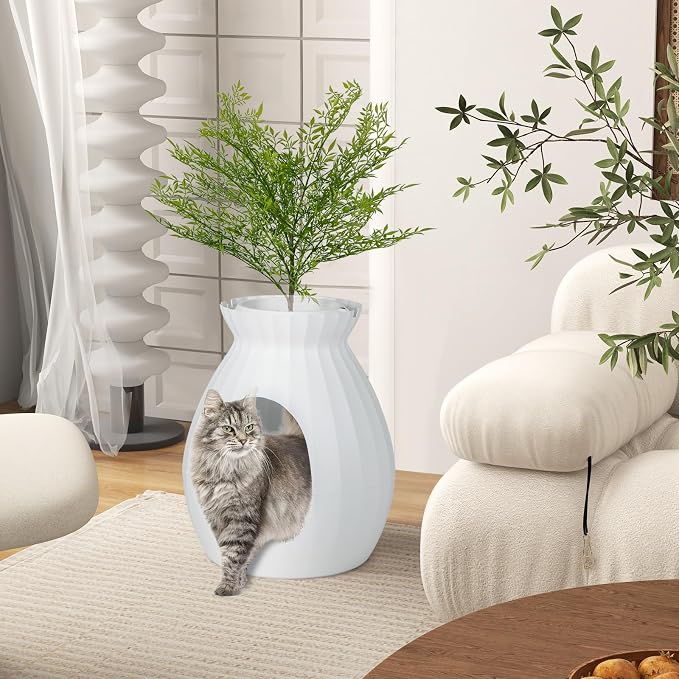 Tangkula Plant Litter Box, Hidden Cat Litter Box Enclosure Furniture - Image 3