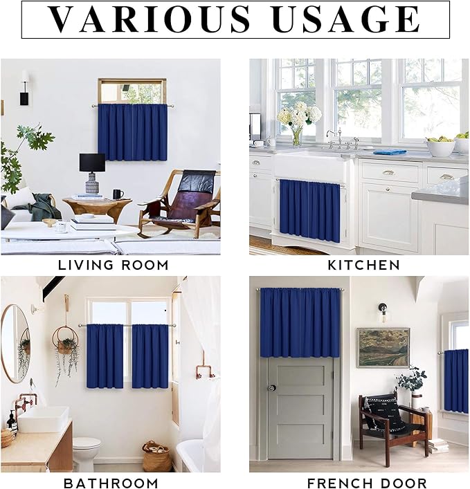 RYB HOME Blackout Curtains for Bedroom Living Room 72 inches Long, Thermal - Image 6