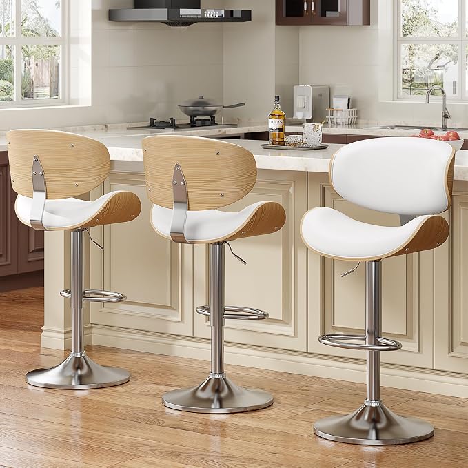 YaFiti Swivel Bar Stools Set of 4 - Image 3