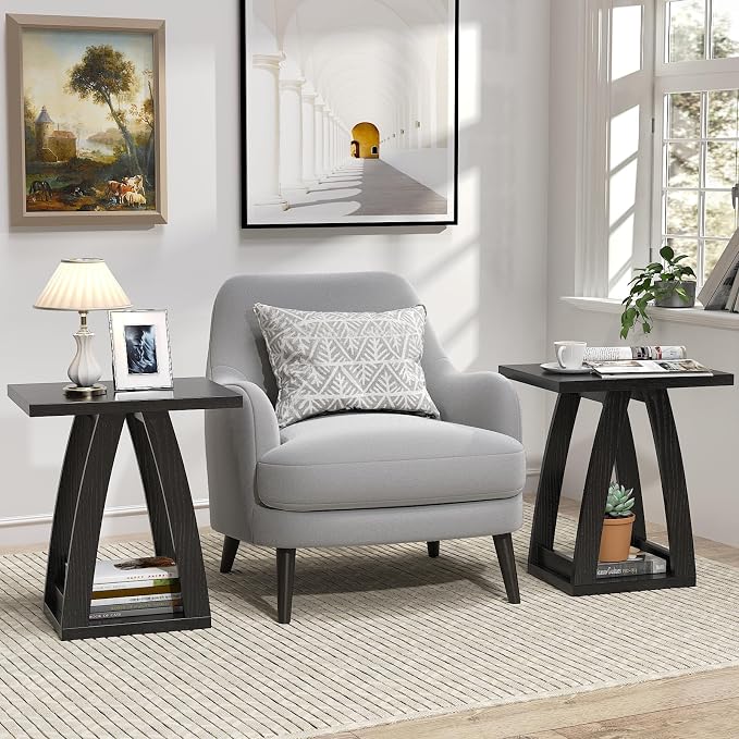 FROMJBEST End Tables Living Room, Side Table Beside Sofa, Nightstand - Image 2