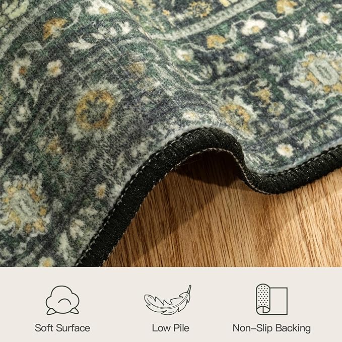 Lofus 2X 6 Area Rug, Low Pile Soft Carpet Runner - Image 7