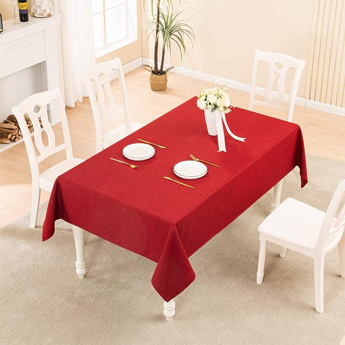 BALCONY & FALCON Rectangle Tablecloth Washable Wrinkle Resistant and Water - Image 5