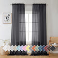 Aiyufeng Black Sheer Curtains 96" Long by Aiyufeng