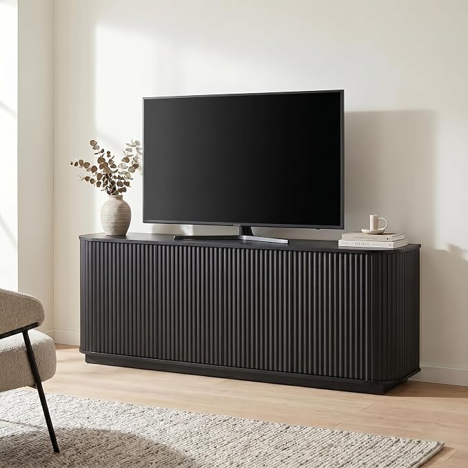 Fluted TV Stand for TVs Up to 75 Inch, Entertainment Center by UZUGUL
