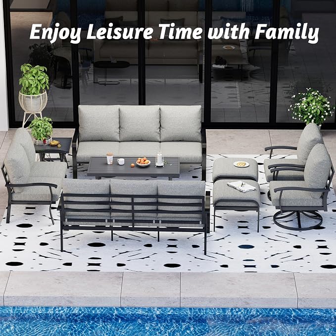 HOMREST 9 PCS Outdoor Patio Furniture Set - Image 7