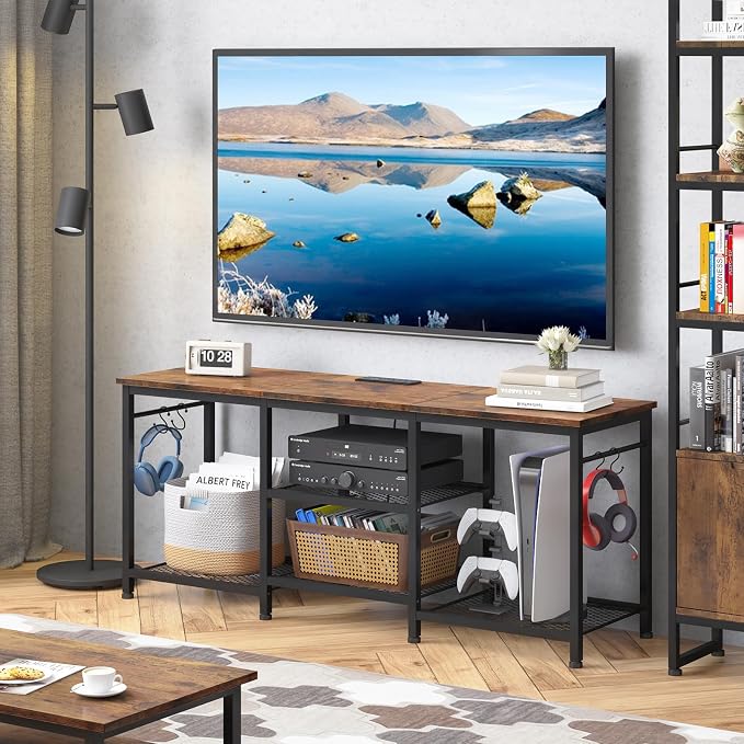 YGEOMER Entertainment Center for TVs Up to 55 Inch, TV Stand - Image 6