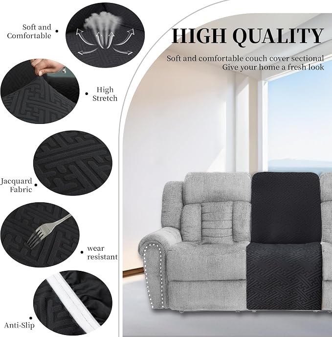 100% Waterproof Sectional Recliner Couch Covers - Image 5