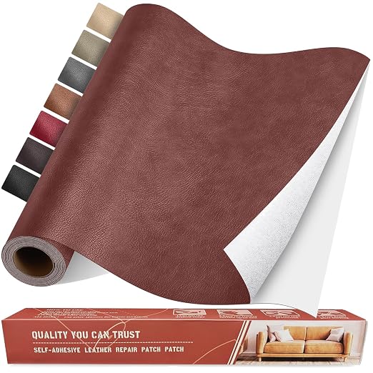Self Adhesive Leather Repair Patch Kit, 31.4 in x 16 in Large Vinyl Leather by Yikda